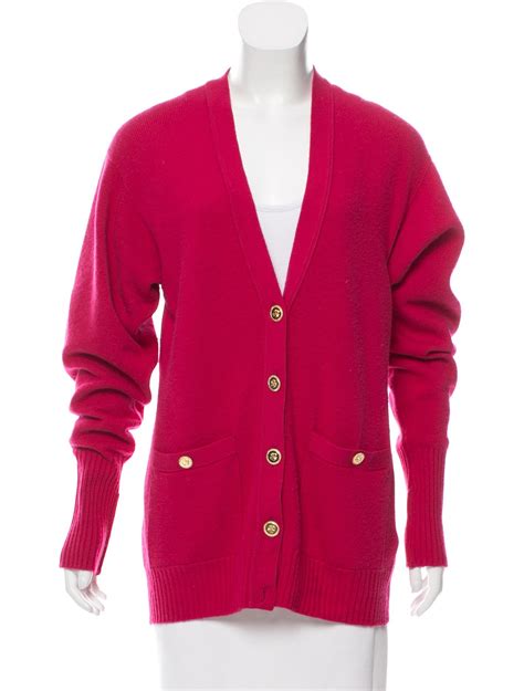 cha cha chanel sweatshirt|Chanel cashmere cardigan.